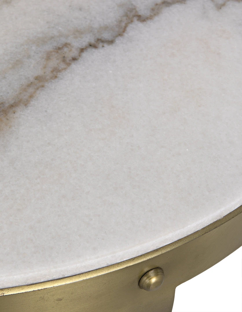 Side & End Tables Noir Byron Side Table, Antique Brass And Stone 7 Side & End Tables Noir Byron Side Table, Antique Brass And Stone