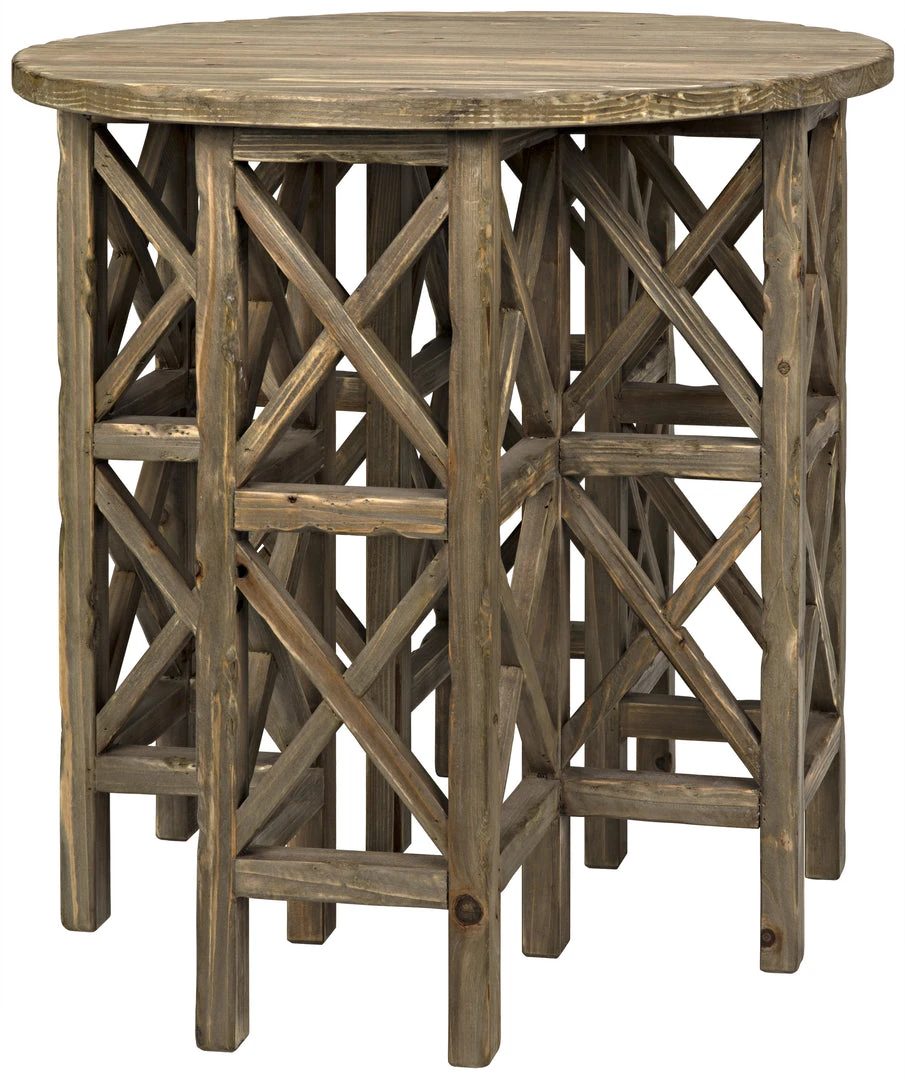 Noir QS Zimmerman Side Table, Old Wood Side & End Tables 3 Noir QS Zimmerman Side Table, Old Wood Side & End Tables