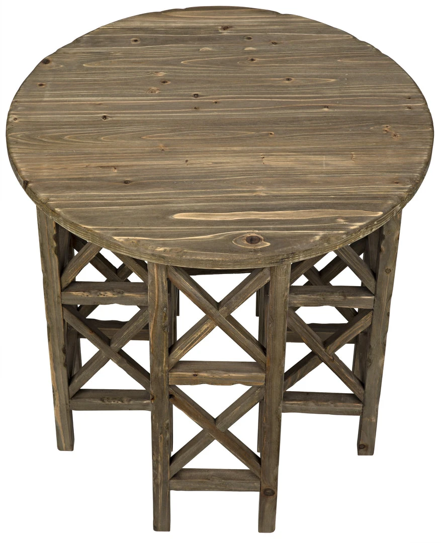 Noir QS Zimmerman Side Table, Old Wood Side & End Tables 7 Noir QS Zimmerman Side Table, Old Wood Side & End Tables