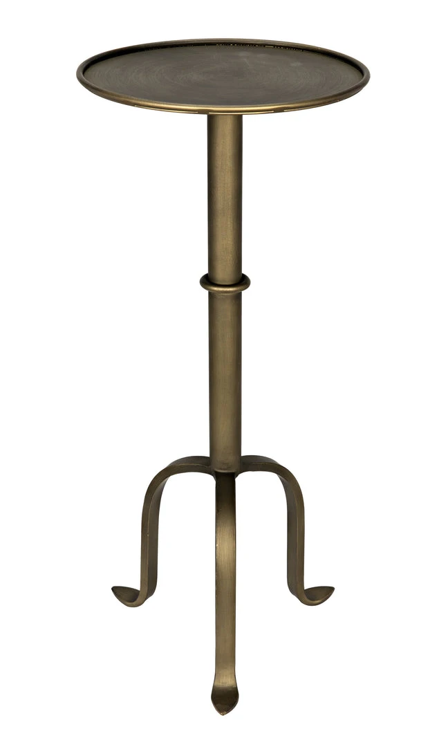 Side & End Tables Noir Tini Side Table, Metal With Aged Brass Finish 3 Side & End Tables Noir Tini Side Table, Metal With Aged Brass Finish