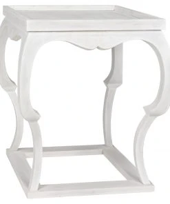 Noir Bellini Side Table, White Wash Side & End Tables