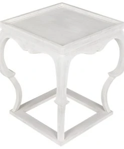 Noir Bellini Side Table, White Wash Side & End Tables
