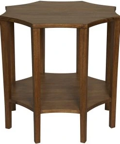 Noir QS Ariana Side Table, Dark Walnut Side & End Tables