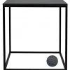 Side & End Tables Noir Landon Side Table, Black Metal With Marble