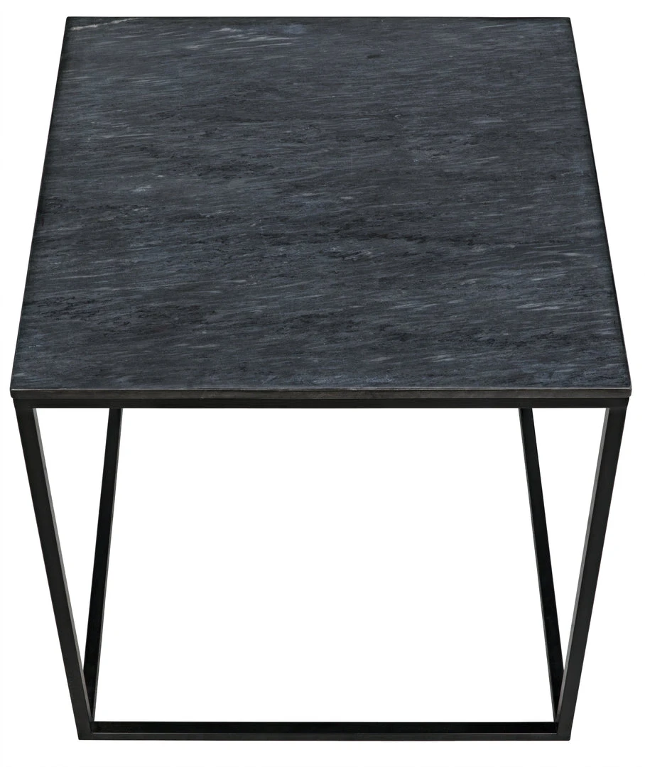 Side & End Tables Noir Landon Side Table, Black Metal With Marble 6 Side & End Tables Noir Landon Side Table, Black Metal With Marble