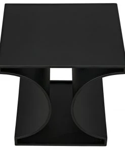 Noir Alec Side Table, Black Metal