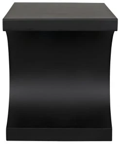Noir Alec Side Table, Black Metal