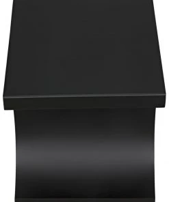 Noir Alec Side Table, Black Metal