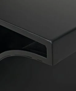 Noir Alec Side Table, Black Metal