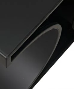 Noir Alec Side Table, Black Metal