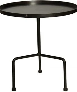 Side & End Tables Noir Paige Side Table, Black Metal