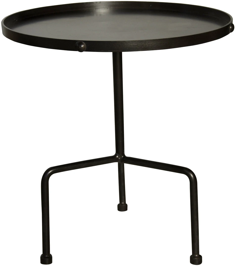 Side & End Tables Noir Paige Side Table, Black Metal 3 Side & End Tables Noir Paige Side Table, Black Metal