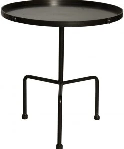 Side & End Tables Noir Paige Side Table, Black Metal 6 Side & End Tables Noir Paige Side Table, Black Metal