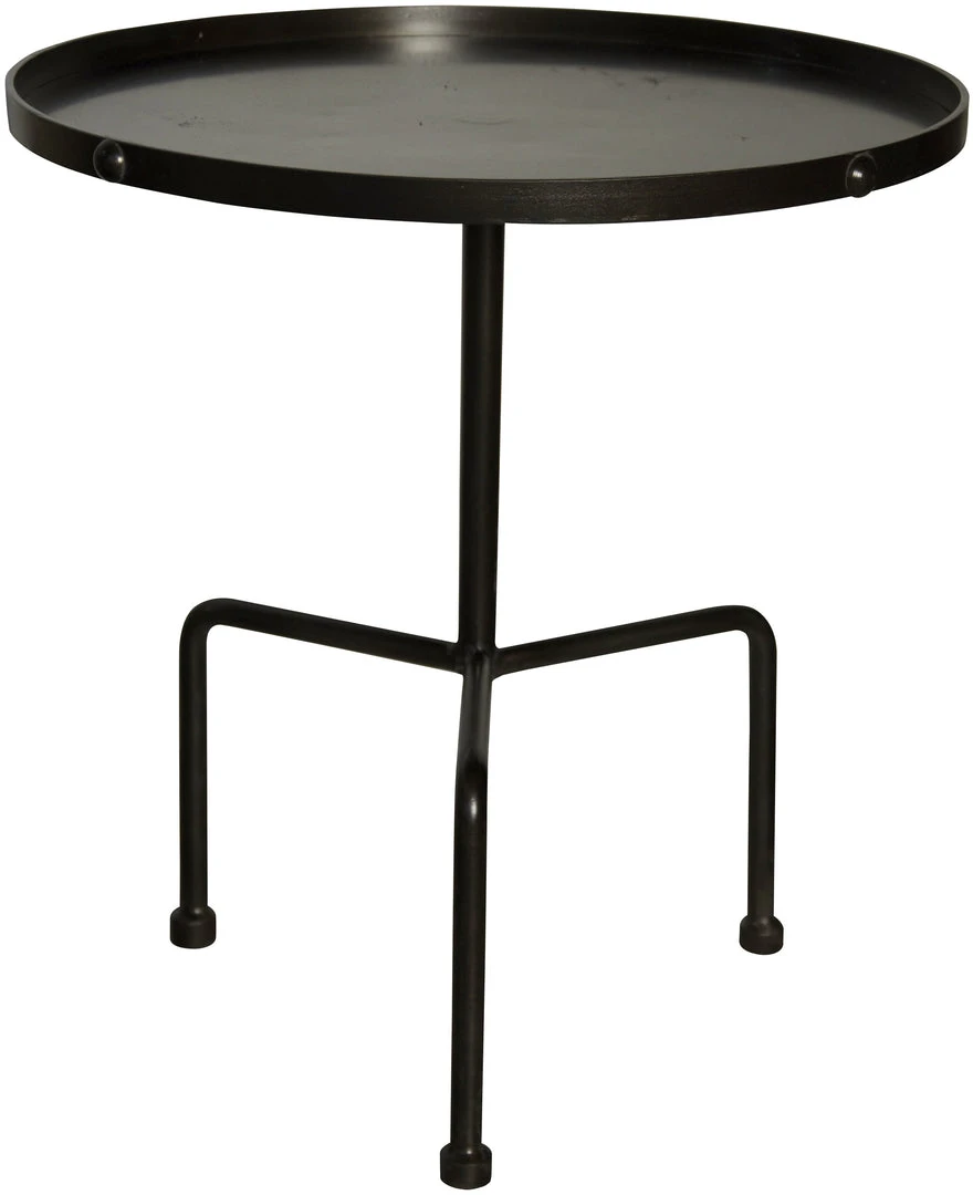 Side & End Tables Noir Paige Side Table, Black Metal 4 Side & End Tables Noir Paige Side Table, Black Metal