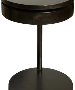 Noir Ebba Side Table Black Steel