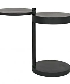 Noir Ebba Side Table Black Steel 24 Noir Ebba Side Table Black Steel