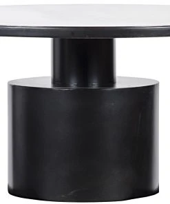 Noir Marlow Dining Table, Black Metal