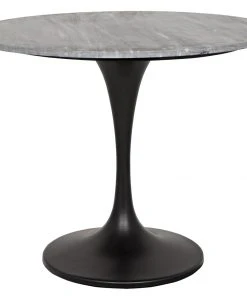 Noir Qs Laredo 36" Bistro Table With Black Stone Top DINING ROOM