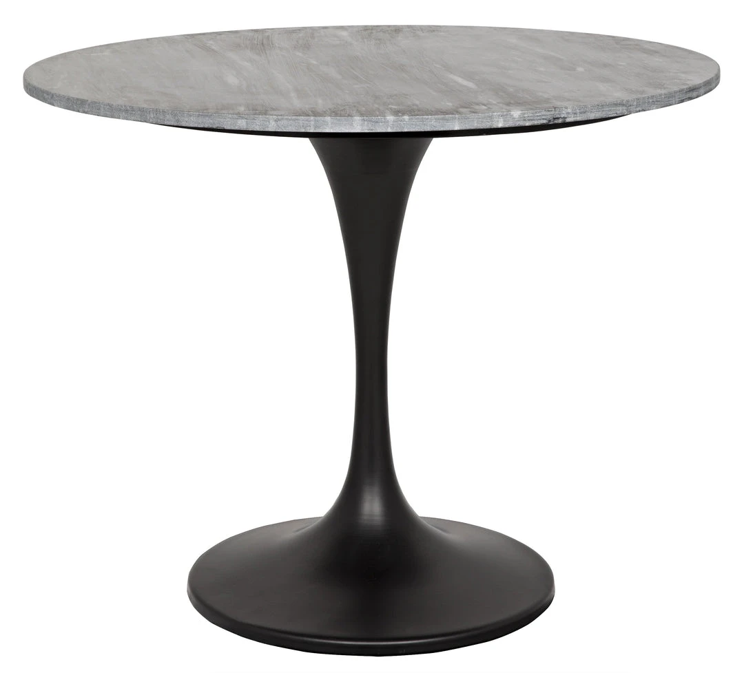 Noir Qs Laredo 36" Bistro Table With Black Stone Top DINING ROOM 3 Noir Qs Laredo 36" Bistro Table With Black Stone Top DINING ROOM