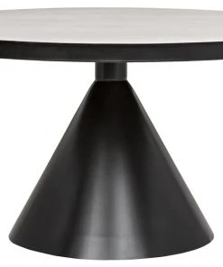 Noir Cone Dining Table, Black Metal