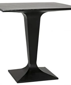 Noir Anoil Bistro Table, Black Metal