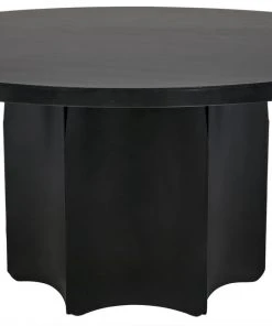 Noir Rome Dining Table, Black Metal