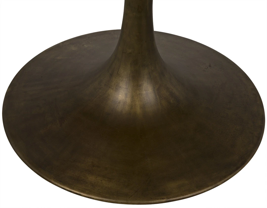 DINING ROOM Noir Laredo Table 40", Aged Brass, White Marble Top 6 DINING ROOM Noir Laredo Table 40", Aged Brass, White Marble Top