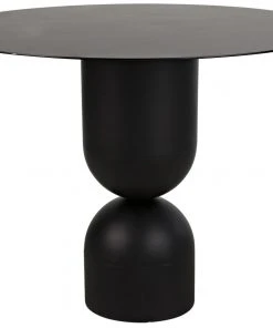 DINING ROOM Noir Wanda Dining Table, Black Metal