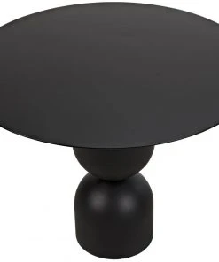 DINING ROOM Noir Wanda Dining Table, Black Metal