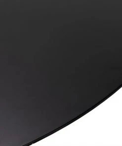 Noir Vesuvius Dining Table, Black Metal