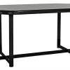 Noir Charles Dining Table, Pale Finish With Metal Base DINING ROOM