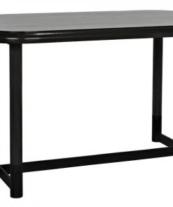 Noir Charles Dining Table, Pale Finish With Metal Base DINING ROOM