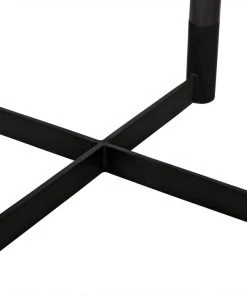 Noir Charles Dining Table, Pale Finish With Metal Base DINING ROOM