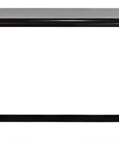 Noir Charles Dining Table, Pale Finish With Metal Base DINING ROOM