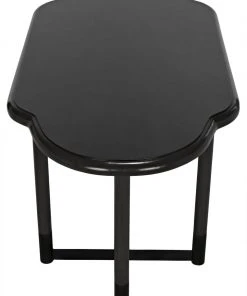 Noir Charles Dining Table, Pale Finish With Metal Base DINING ROOM