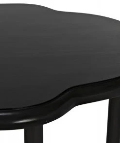 Noir Charles Dining Table, Pale Finish With Metal Base DINING ROOM