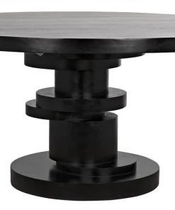 Noir Hugo Dining Table, Hand Rubbed Black
