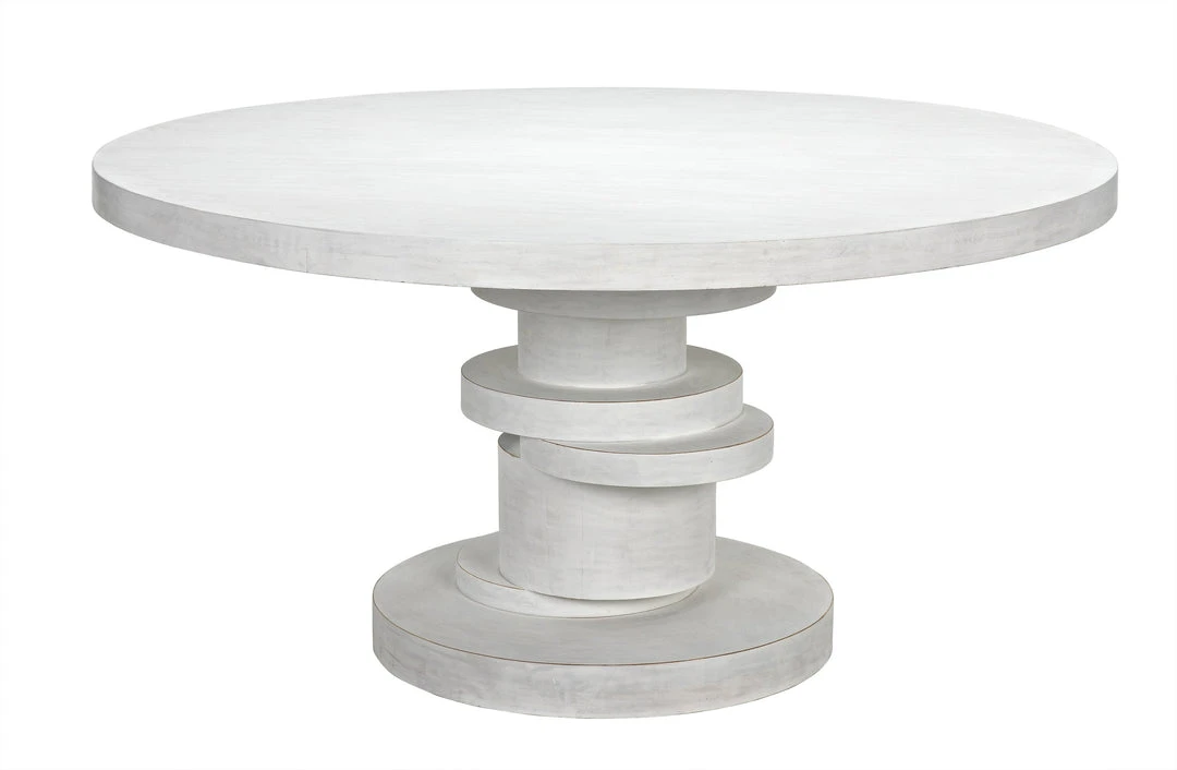 DINING ROOM Noir Hugo Dining Table 60,, White Wash 3 DINING ROOM Noir Hugo Dining Table 60,, White Wash