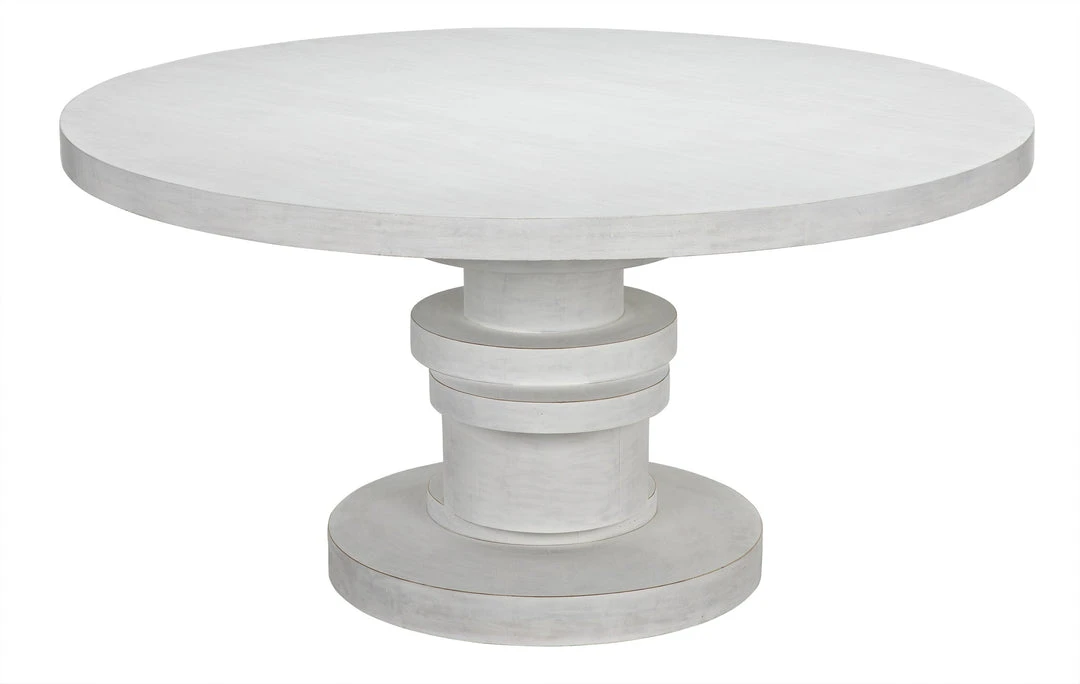 DINING ROOM Noir Hugo Dining Table 60,, White Wash 5 DINING ROOM Noir Hugo Dining Table 60,, White Wash