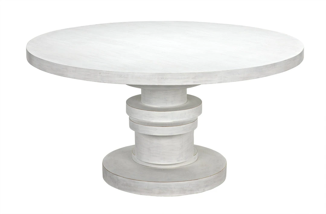 DINING ROOM Noir Hugo Dining Table 60,, White Wash 8 DINING ROOM Noir Hugo Dining Table 60,, White Wash