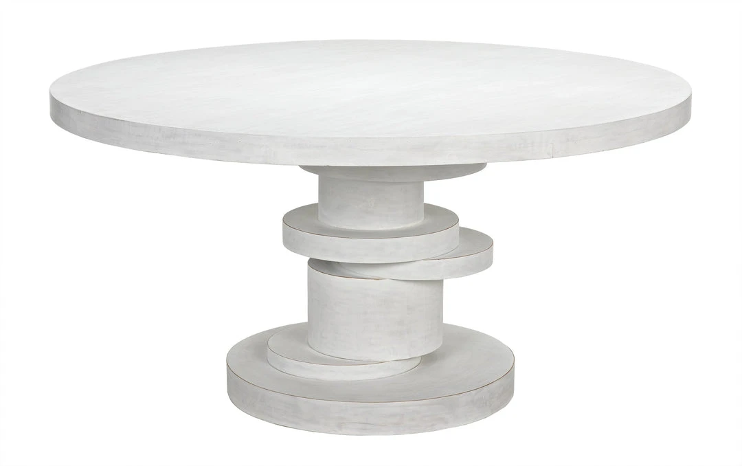 DINING ROOM Noir Hugo Dining Table 60,, White Wash 9 DINING ROOM Noir Hugo Dining Table 60,, White Wash