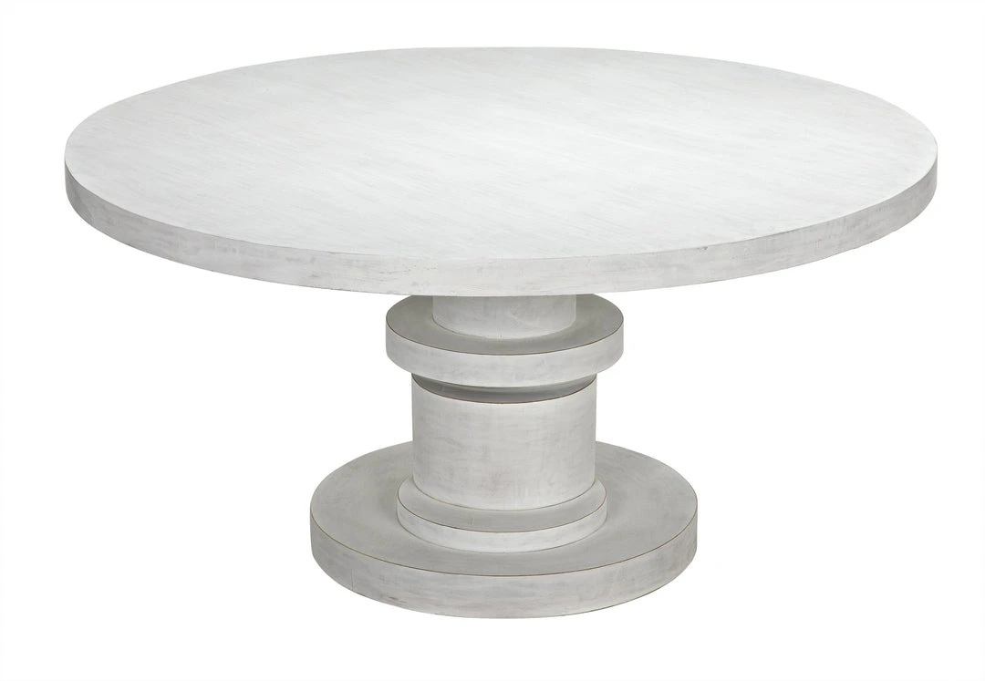 DINING ROOM Noir Hugo Dining Table 60,, White Wash 10 DINING ROOM Noir Hugo Dining Table 60,, White Wash