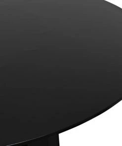 DINING ROOM Noir Column Dining Table, Black Metal