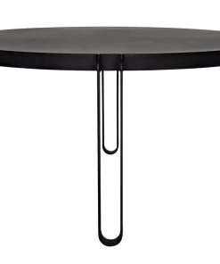 DINING ROOM Noir Marcellus Dining Table, 63", Black Metal 16 DINING ROOM Noir Marcellus Dining Table, 63