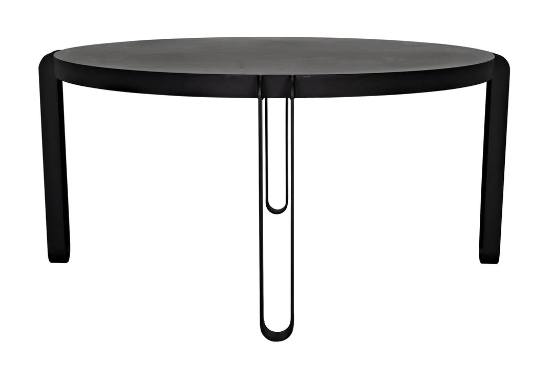 DINING ROOM Noir Marcellus Dining Table, 63", Black Metal 7 DINING ROOM Noir Marcellus Dining Table, 63", Black Metal