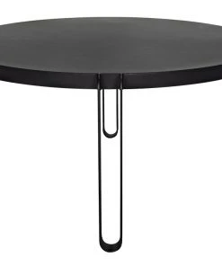 DINING ROOM Noir Marcellus Dining Table, 63", Black Metal 17 DINING ROOM Noir Marcellus Dining Table, 63