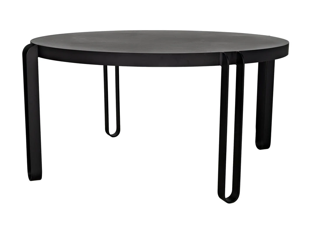 DINING ROOM Noir Marcellus Dining Table, 63", Black Metal 9 DINING ROOM Noir Marcellus Dining Table, 63", Black Metal