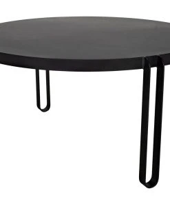 DINING ROOM Noir Marcellus Dining Table, 63", Black Metal 19 DINING ROOM Noir Marcellus Dining Table, 63