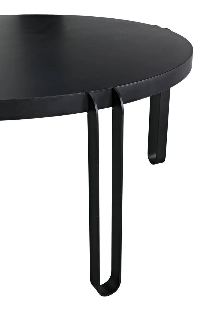 DINING ROOM Noir Marcellus Dining Table, 63", Black Metal 12 DINING ROOM Noir Marcellus Dining Table, 63", Black Metal