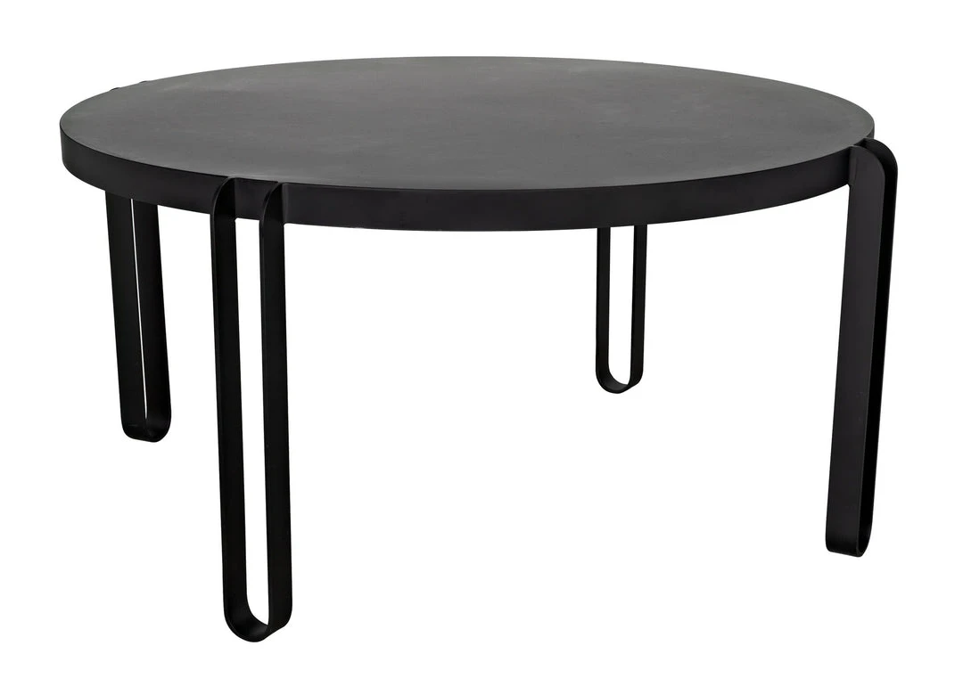 DINING ROOM Noir Marcellus Dining Table, 63", Black Metal 3 DINING ROOM Noir Marcellus Dining Table, 63", Black Metal